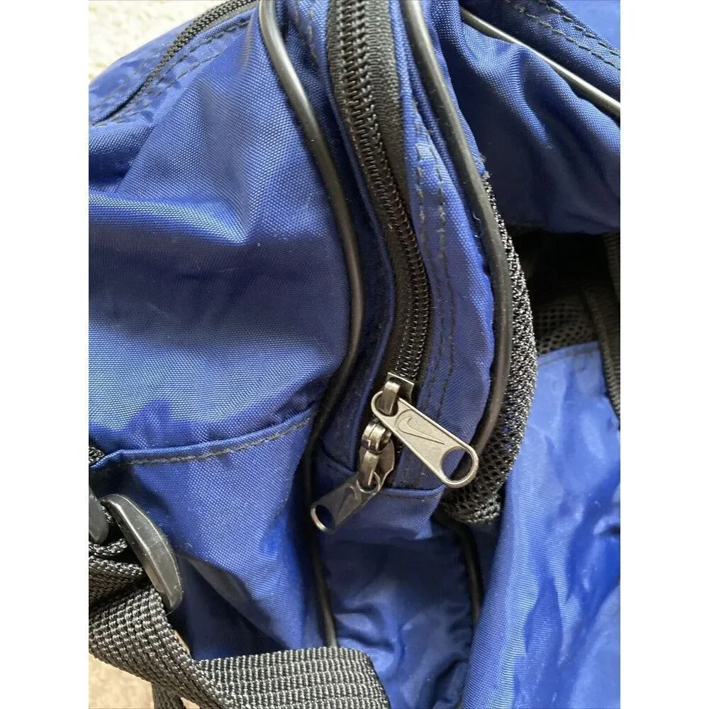 Vtg Nike Duffel Gym Bag Blue Black  RN 56323 Baseball Softball Shoulder …